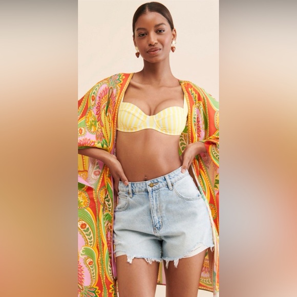 FARM Rio Beach Toucsn Floral Wrap Kimono - Picture 4 of 9